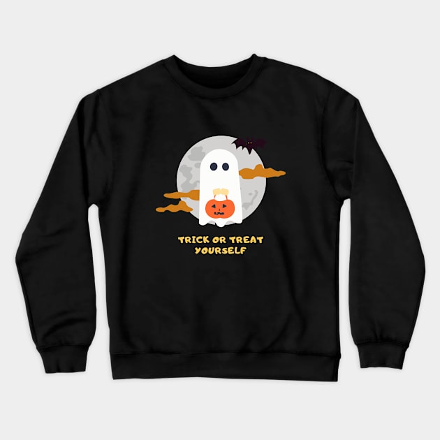 Trick or Treat Yourself Crewneck Sweatshirt by e s p y